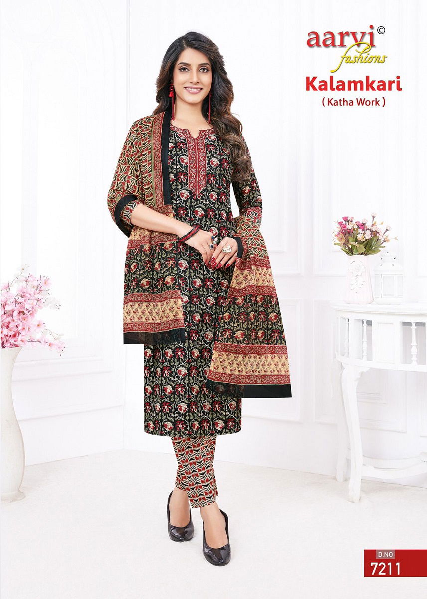 Aarvi Kalamkari Vol 1 Printed Cotton Readymade Dress
